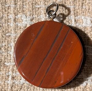 Vintage Red Jasper Gemstone Pendant
